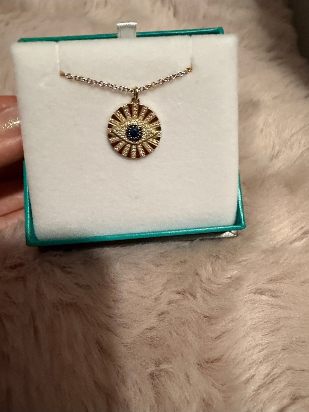 Shy Creation 14K Gold blue sapphire,black and white diamond